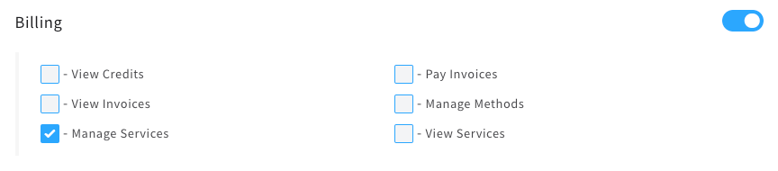 manage services capability