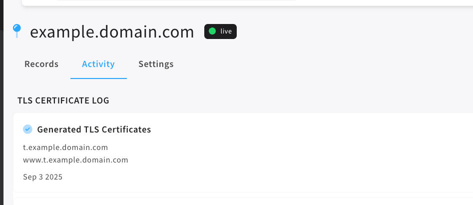 TLS navigation