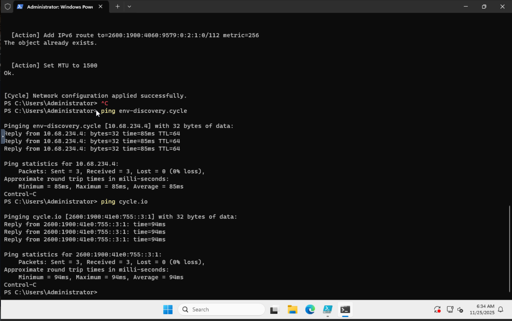 verify networking