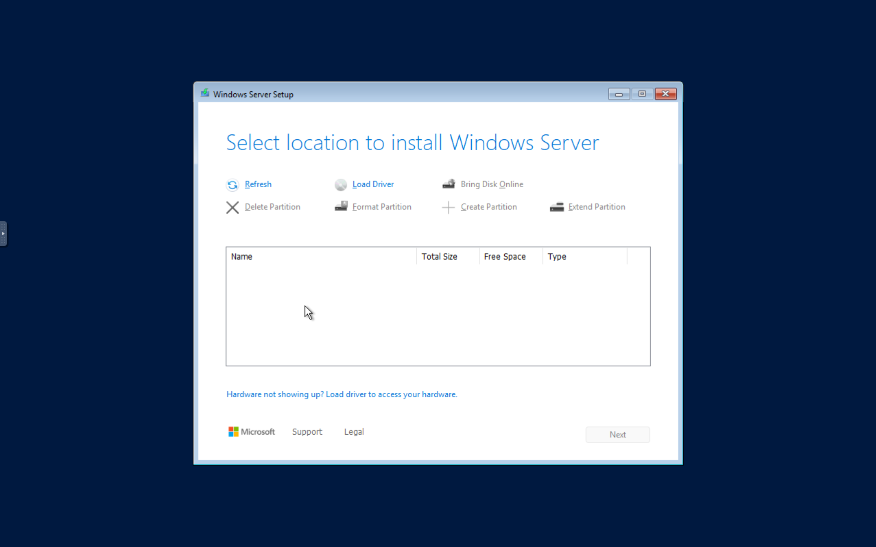 windows server setup discover install locations settings step screen capture